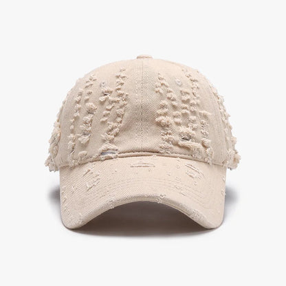 Spring Soft-Top Washed Distressed Curved Brim Baseball Cap