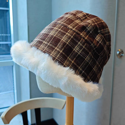 Women Men Thick Plush Winter Warm Fisherman Hat