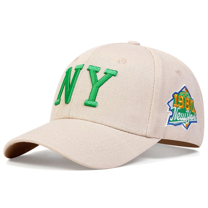 Unisex Letter Embroidery Baseball Caps Spring Autumn Outdoor