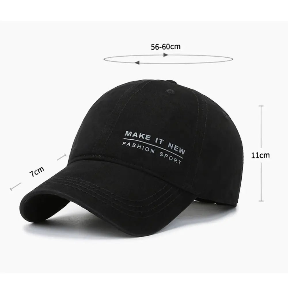 Letter Embroidery Visor Baseball Cap Adjustable Pure Cotton Peaked Cap Casquette For Man Women Unisex