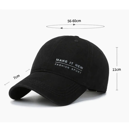 Letter Embroidery Visor Baseball Cap Adjustable Pure Cotton Peaked Cap Casquette For Man Women Unisex