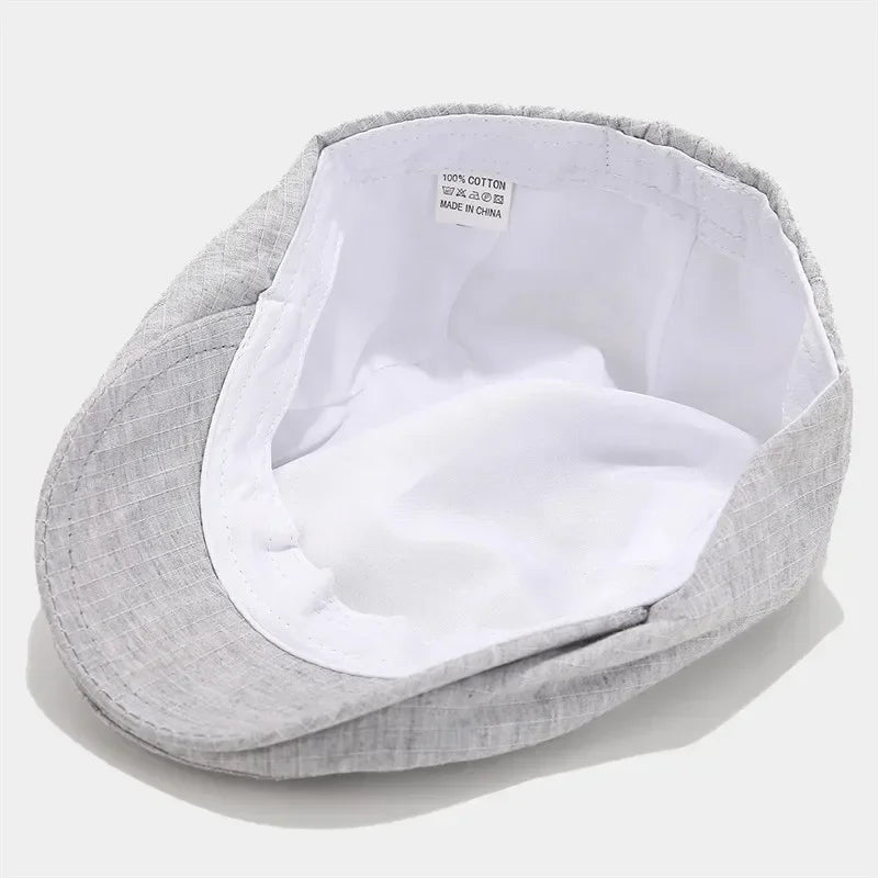Four Seasons Cotton Solid Newsboy Caps Flat Cap