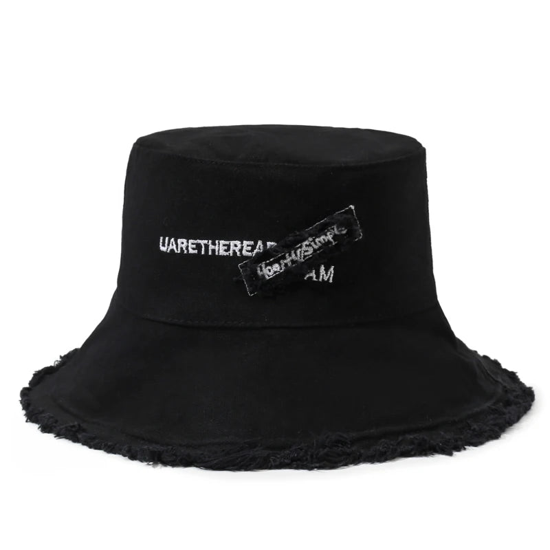 Solid Color Washed Distressed Fisherman Hat
