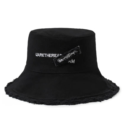 Solid Color Washed Distressed Fisherman Hat