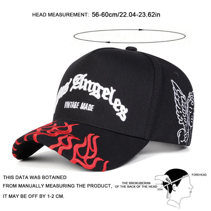 Unisex Los Angeles Flames Embroidery Baseball Caps Spring Autumn