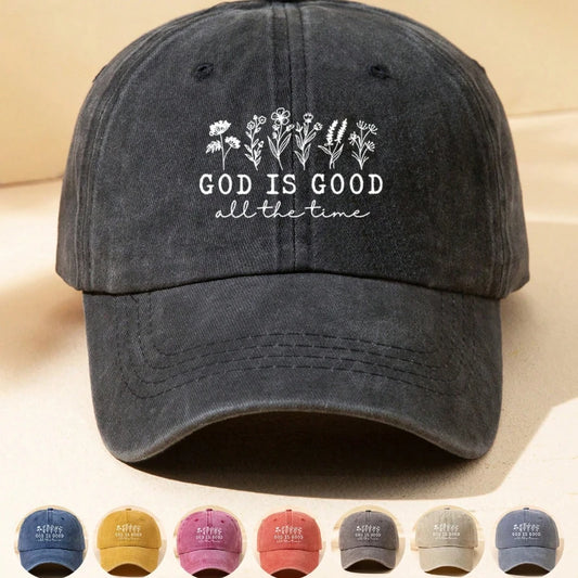 1pc Women Outdoor Baseball Hat with Flower Letter Print for Daily Matching