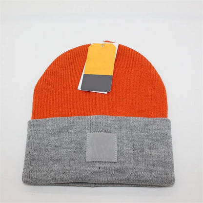 Multicolored Label Embroidery Workwear Woolen Hats Men Outdoor Keep Warm Cap