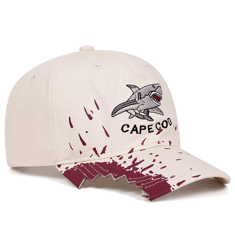 Gap Hip Hop Hat Shark Embroidery Fashion Street Skateboarding Hat Leisure Sports