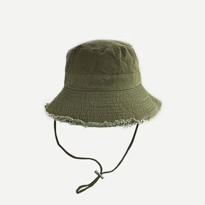 Fisherman's Hat, Women's Foldable Retro Versatile Travel, Polished Edge Sun Hat, Temperament enhancing face basin hat