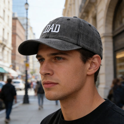 Unisex Washed Cotton Cap Dad Mom Embroidery Baseball Cap