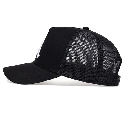 Unisex Gothic Letter A Embroidery Baseball Net Caps