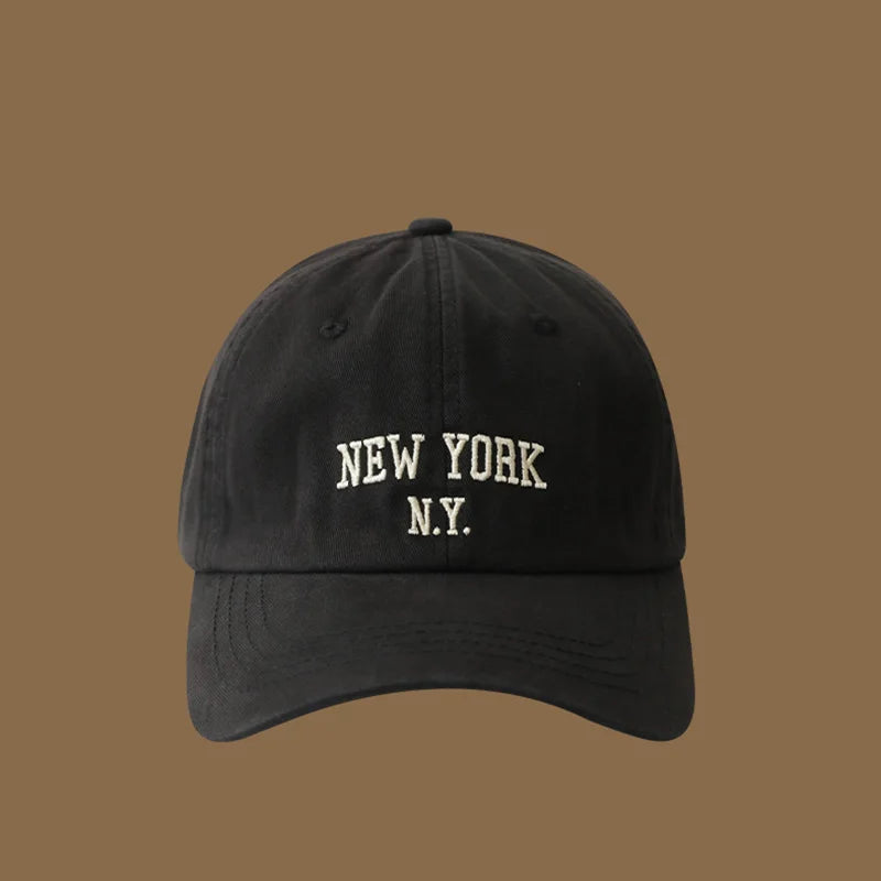 Soft Cotton Letters Baseball Cap For Women Men Retro Embroidery