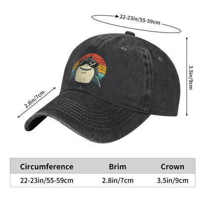 Shark With Sunglasses Animal Sharks Casual Baseball Cap For Female Male