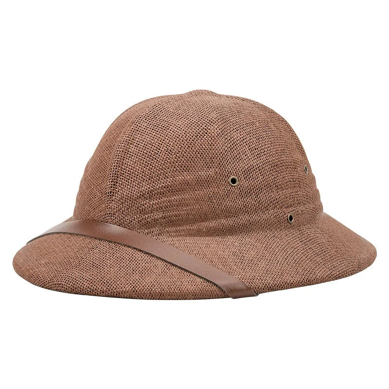 Summer Helmet Straw Hat Outdoor Men's And Women's Travel Personalized Hat