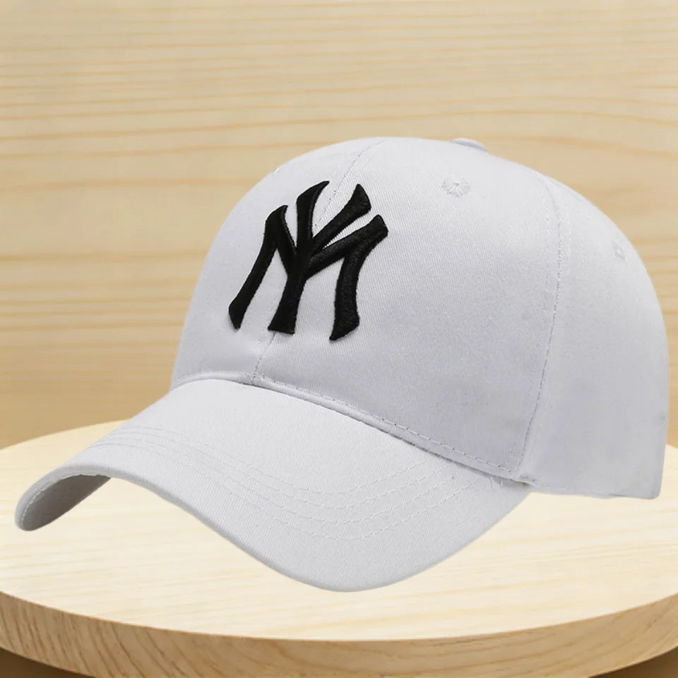 Vintage NY Logo Embroidery Baseball Cap, Casual Cotton Adjustable Dad Hat