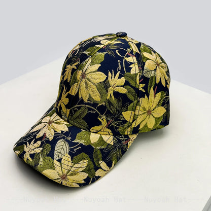 New Women Chic Flower Retro Baseball Hats