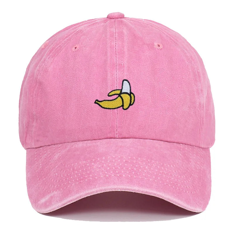 Banana Embroidered Baseball Hats for Men and Women