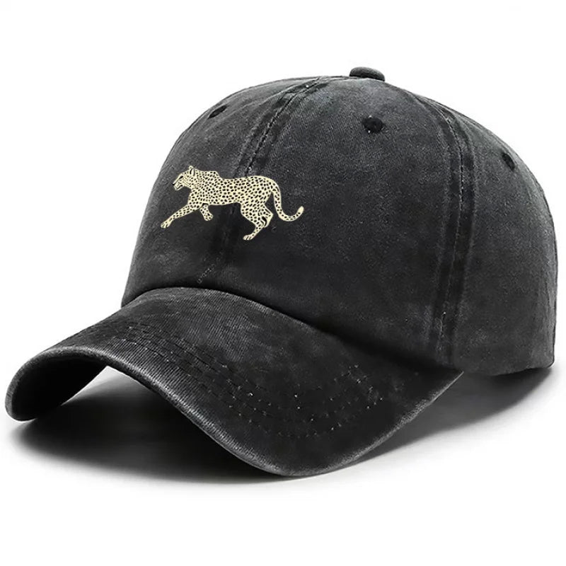 Cheetah-Style Printed Baseball Cap, Men Fashion Hat