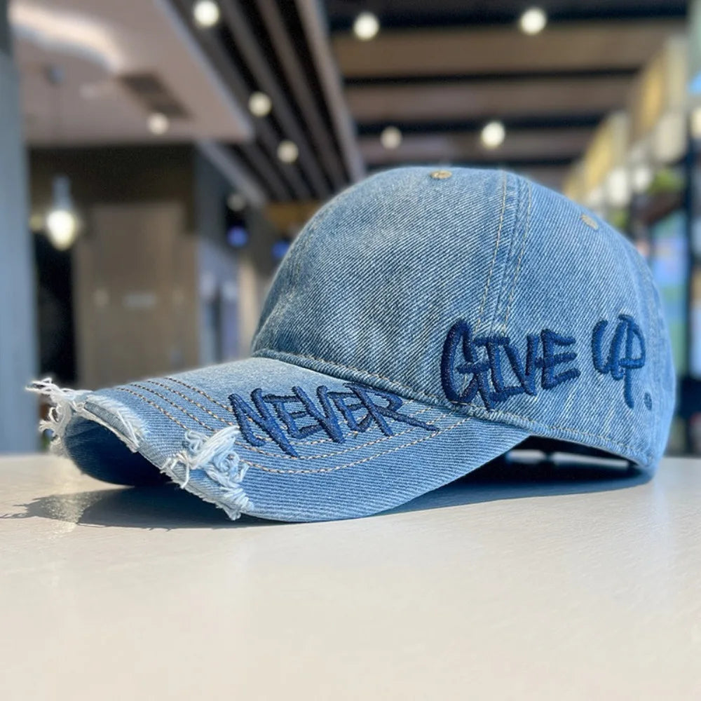 Trendy Washed Cotton Baseball Cap Adjustable