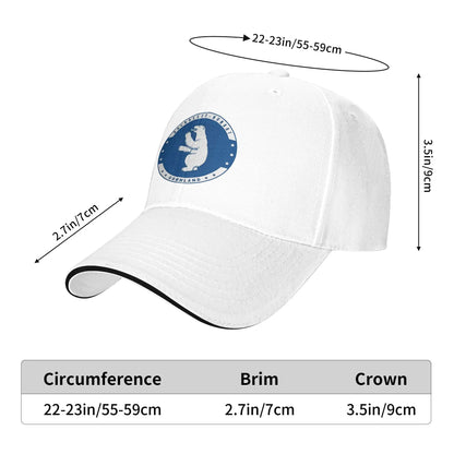 Greenland Coat Of Arms Kalaallit Nunaat Polar Bear Blue Sandwich Hats Baseball Caps