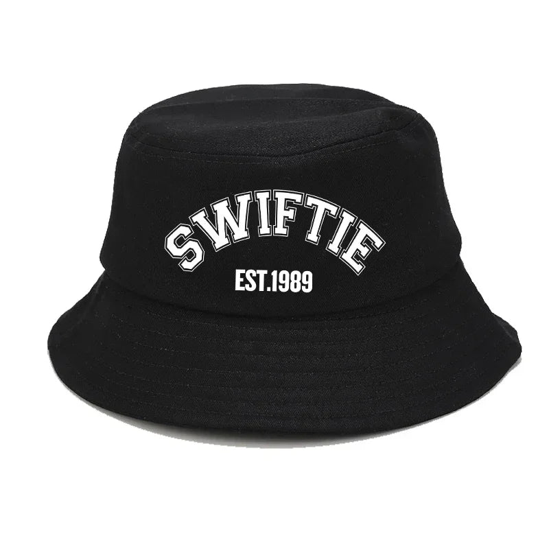 Wholesale Hot Sale Bucket Hat Print 1989 Summer Cotton Sun Beach Hat