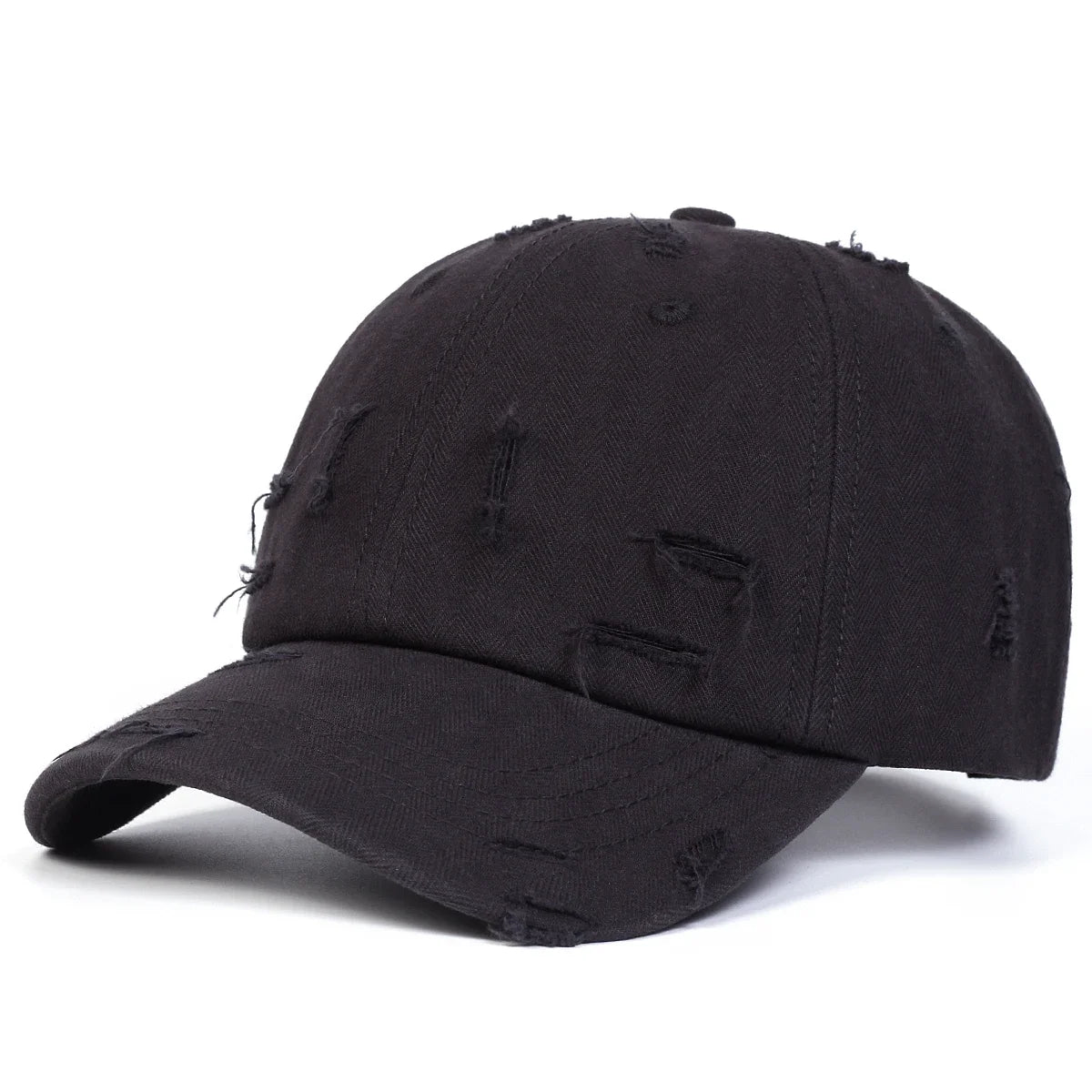 Unisex Ripped Denim Washed Baseball Caps Spring Autumn