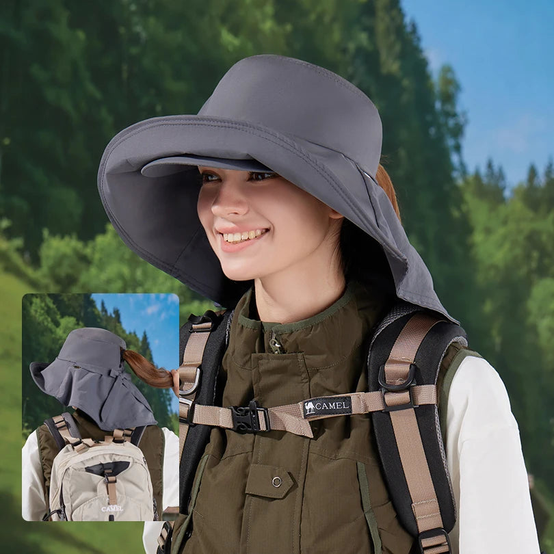 Spring Summer Outdoor Double Large Roof Sunscreen Hat