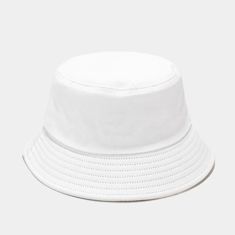 Unisex Simple Summer Solid Cotton Bucket Hat For Women