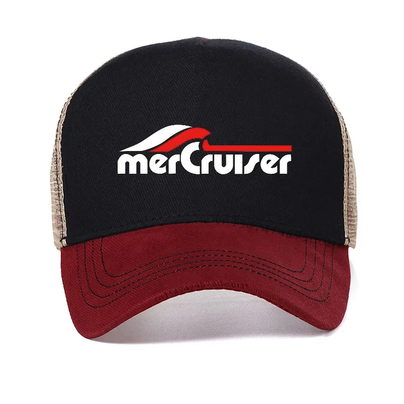 Mercruiser Boating Boat Outboard T Shirt Men Summer Baseball Cap Man