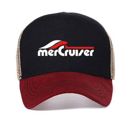 Mercruiser Boating Boat Outboard T Shirt Men Summer Baseball Cap Man