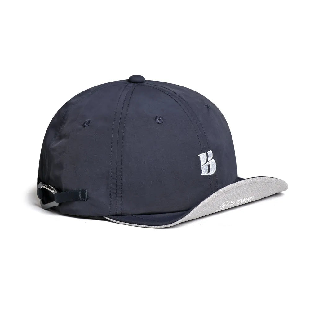 Color-Matched Quick-Drying Embroidered Letter "B" Wide-Brimmed Baseball Cap