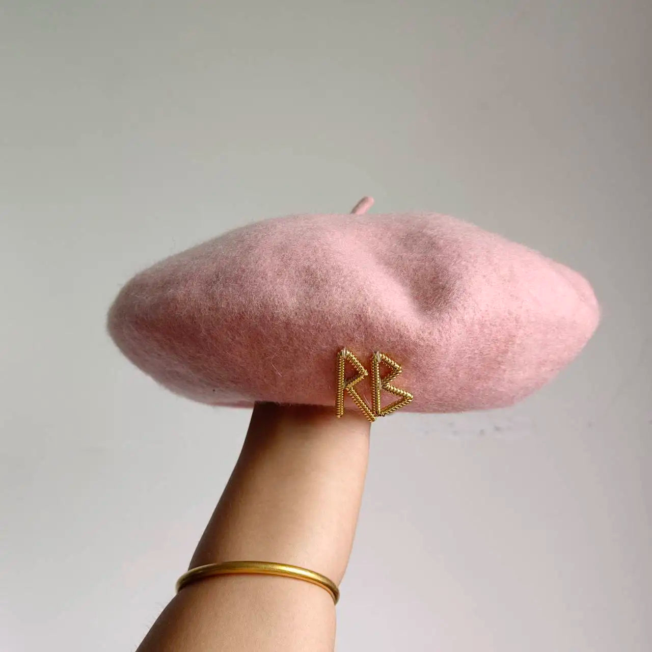 Women's French Beret English Letters Autumn And Winter Wool Hat