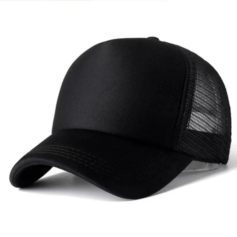 Unisex Cap Casual Plain Mesh Baseball Cap Adjustable Snapback Hats Hip Hop Trucker Cap Streetwear Dad Hat