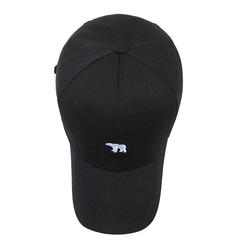 Baseball Cap New Spring Summer Solid Sunhat Embroidered Polar Bear Men Women