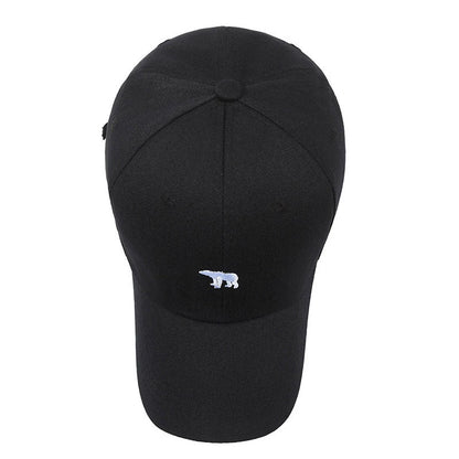 Baseball Cap New Spring Summer Solid Sunhat Embroidered Polar Bear Men Women