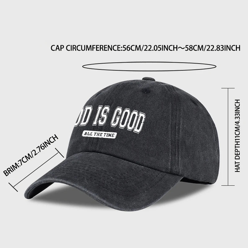 God is Good Washed Baseball Cap Spring/Summer Baseball Cap
