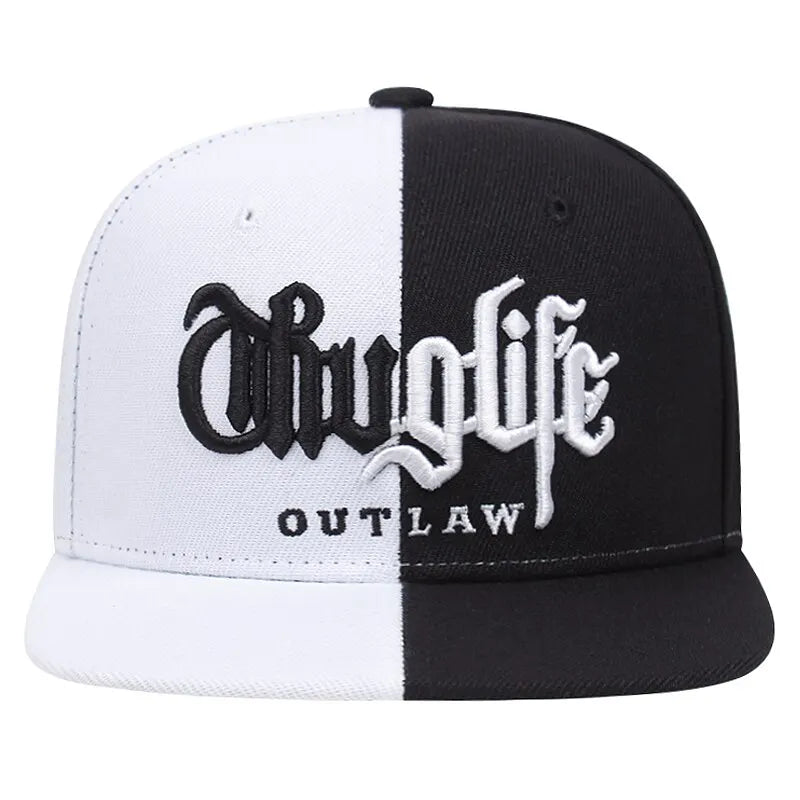 Fashion Fastball Cap Thug Life Embroidery Hip Hop Baseball Cap