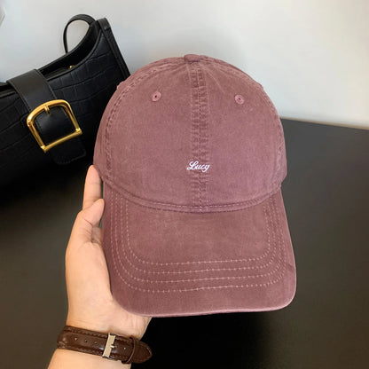 Retro Cotton Baseball Caps Spring Summer Letter Embroidery Sun Hats For Men & Women