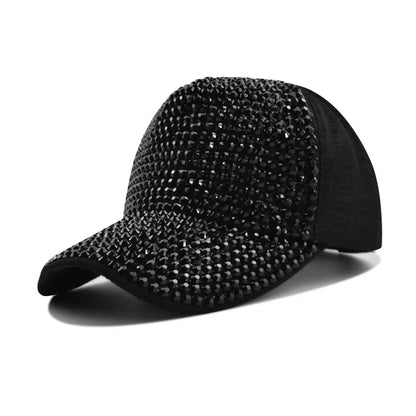 Fashion Luxury Vintage Sunscreen Hats Rhinestones Baseball Caps