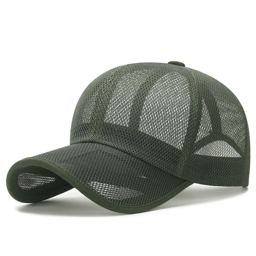 Quick Dry Full Mesh Caps Adjustable Breathable Summer Baseball Cap