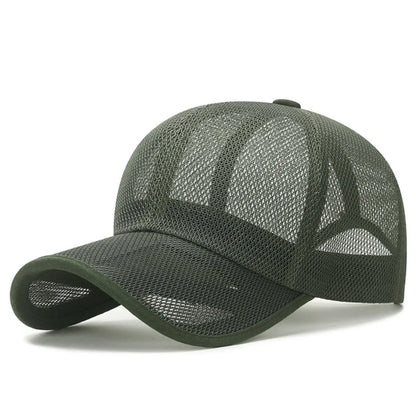 Quick Dry Full Mesh Caps Adjustable Breathable Summer Baseball Cap