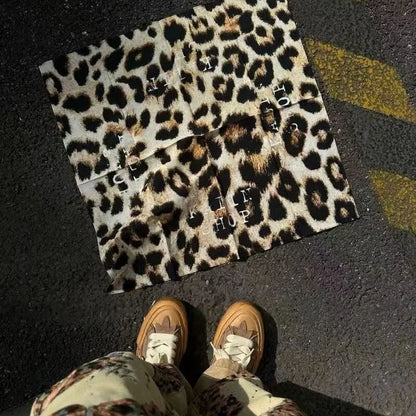 New Hip Hop Punk Leopard Print Cotton Scarf Breathable Cap