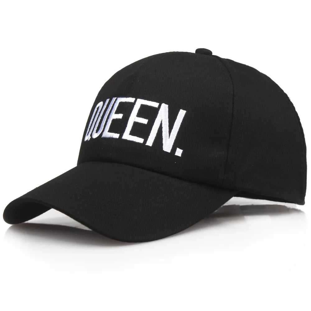 Women's Letter Embroidered Baseball Cap King and Queen