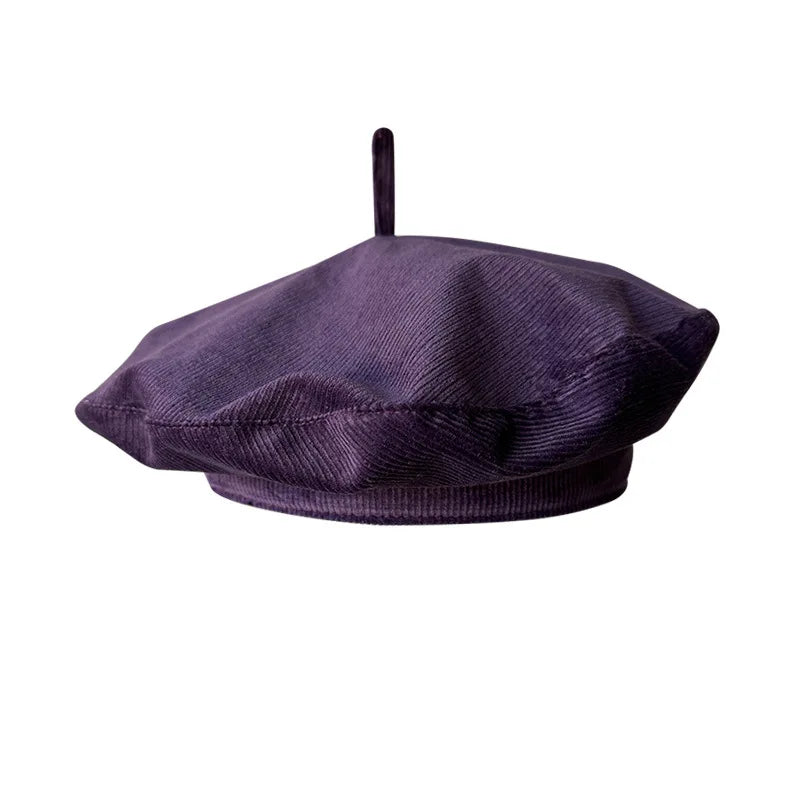 Spring Summer Yellow Linen Beret Korean Style Literary Painter Cap