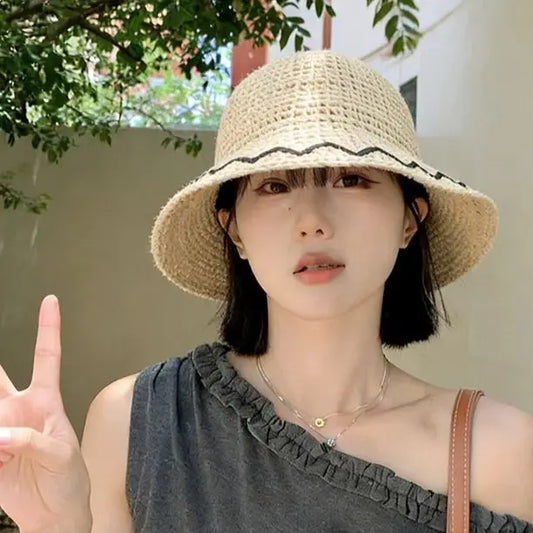 Summer Sun Protection Hat Beach Straw Fisherman's Hat