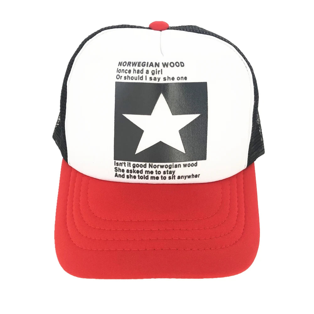 Fashion Baseball Cap Women Men Five Star Design