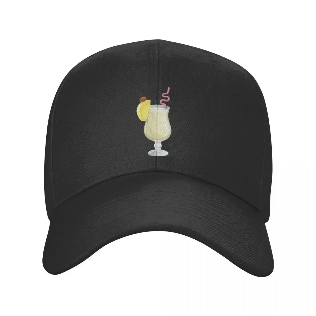 Pina Colada Cocktail Glass Baseball Cap