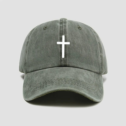 Cross Print Baseball Cap for Men and Women