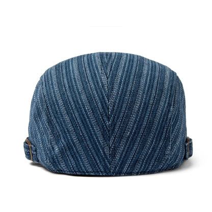 Men Women Berets Fashion Stripes Jeans Newsboy Hat