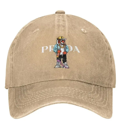 Tiger Print Baseball Cap Fashion Logo Outdoor